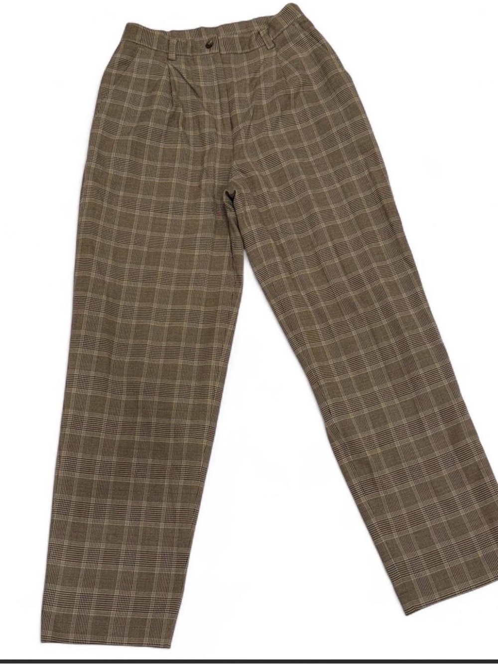 Jones New York Plaid Brown Dress Pants